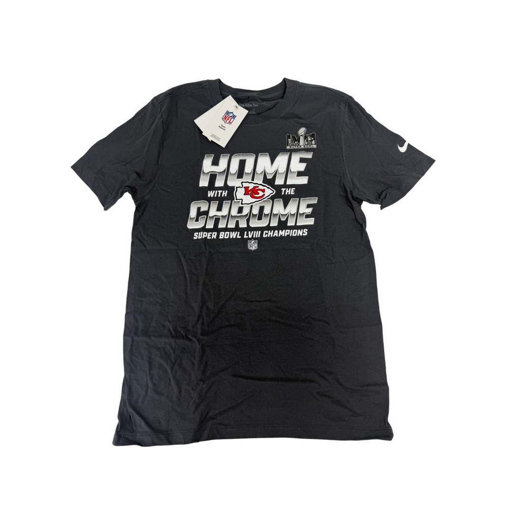 Nike Super Bowl 58 T-Shirt Men's XL Kansas City Chiefs Home With The Chrome‎ New